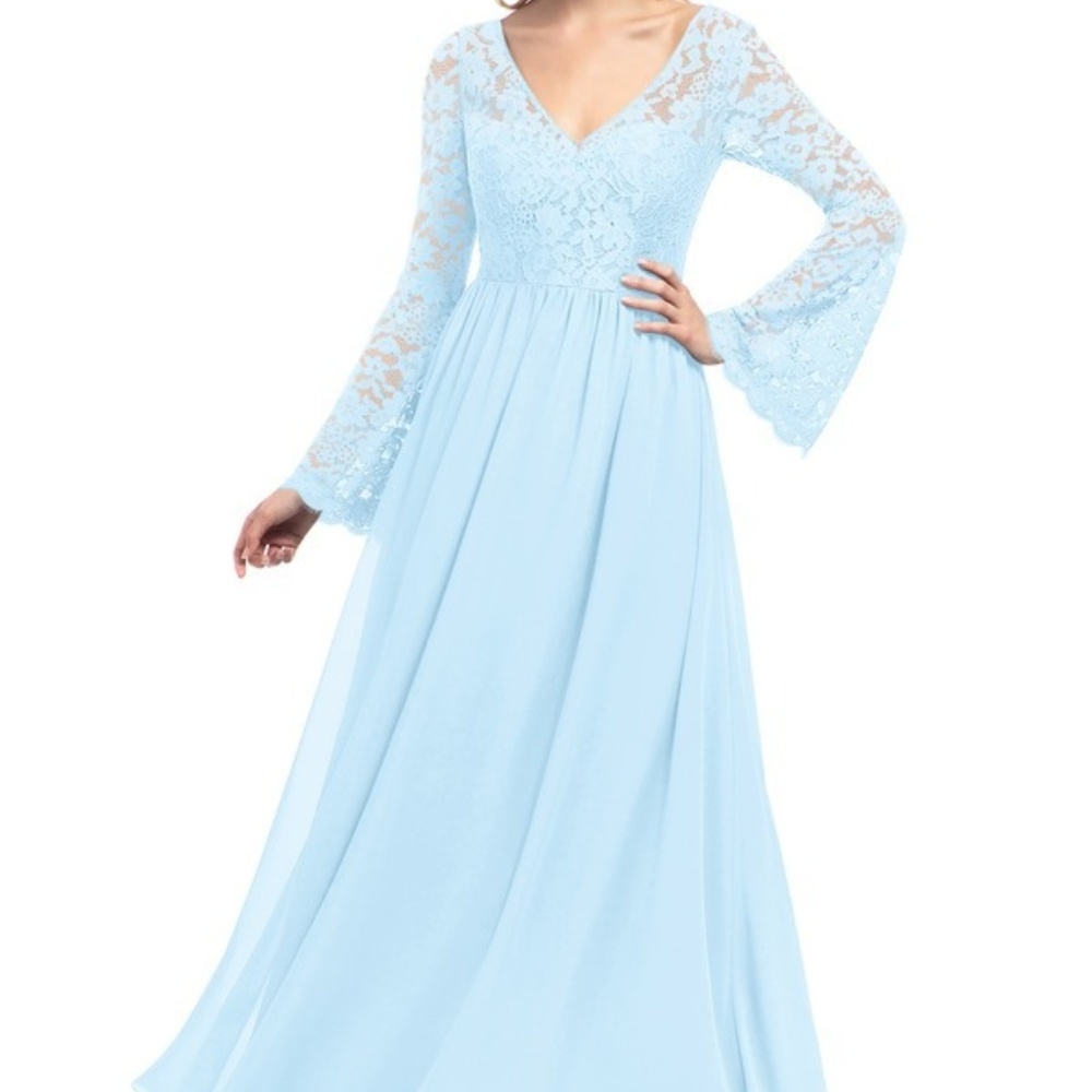 Azazie Hurley Bridesmaid Dress-Sky Blue